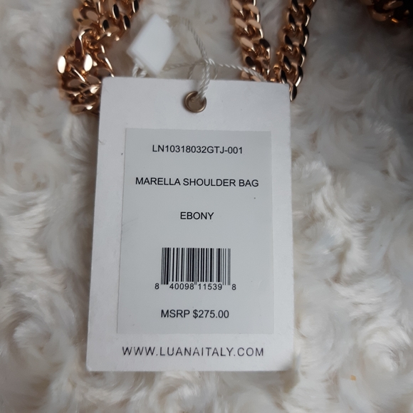 Luana Marella black leather rose gold bag - Picture 9 of 14